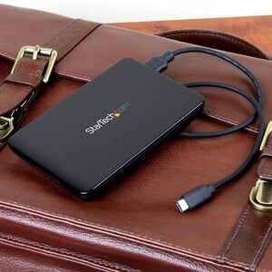 StarTech.com 2.5" USB-C Hard Drive Enclosure â€" USB 3.1 Type C â€" Tool-less â€" External Hard Drive Case â€" SSD USB C H