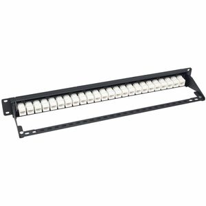 Eaton Tripp Lite Series 24-Port Cat6a Feed-Through Patch Panel - 4PPoE Compliant, 1U Rack-Mount, RJ45 Ethernet, Black, TAA