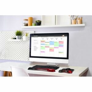 Kensington Duo Gel Wrist Rest - x 479.4 mm x 88.9 mm Dimension - Red, Black - Gel - Slip Resistant - 1 Each
