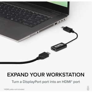Plugable Active DisplayPort to HDMI Adapter - Connect any DisplayPort-Enabled PC or Tablet to an HDMI Enabled Monitor, TV 