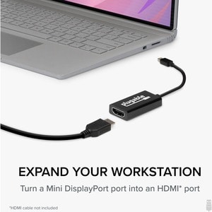 Plugable Active Mini DisplayPort (Thunderbolt 2) to HDMI 2.0 Adapter - (Supports Mac, Windows, Linux and Displays up to 4k