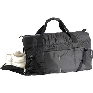 Tucano Compatto Carrying Case (Duffel) Travel Essential - Black - Water Resistant - Fabric, Nylon Body - 14.2" Height x 19