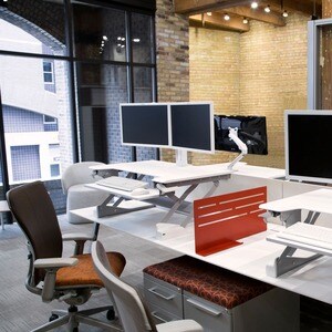 Ergotron WorkFit-TL Workstation - Rectangle Top - Height Adjustable - 952.50 mm Table Top Width x 635 mm Table Top Depth -