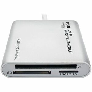 Tripp Lite by Eaton USB 3.0 SuperSpeed Multi-Drive Memory Card Reader/Writer, Aluminum Case - SD, SDHC, SDXC, Reduced Size