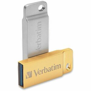 Verbatim 64GB Metal Executive USB Flash Drive - Silver - 64 GB - USB - Silver - Lifetime Warranty - 1 Each 