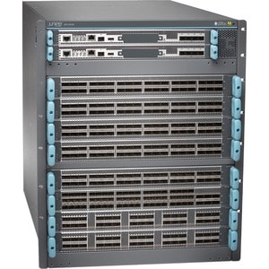 QFX10008 Redundant 8-slot chassis with 2 Routing Engines 6 2700W AC Power Supplies 2 Fan trays 2 Fan tray Controllers and 