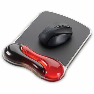 Kensington Duo Gel Mouse Pad Wrist Rest - Red - Red, Black - Gel - TAA Compliant