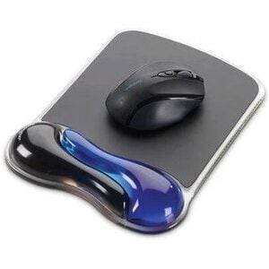 Kensington Duo Gel Mouse Pad Wrist Rest - Black, Blue - Gel, Vinyl - Mouse - TAA Compliant
