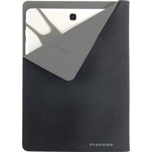 Tucano Vento Carrying Case (Flap) for 10" Tablet - Black - Shock Resistant Interior - Eco-leather Body - Silicone Interior
