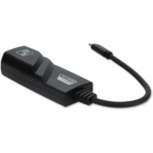AddOn USB C 3.1 Male to RJ-45 Female Black Adapter - RJ-45/USB Data Transfer Cable for MacBook, Notebook, Computer - First