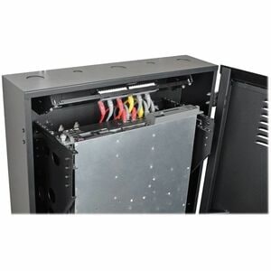 Eaton Tripp Lite Series SmartRack 4U Low-Profile Vertical-Mount Switch-Depth Wall-Mount Rack Enclosure Cabinet - For Patch