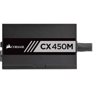 Corsair CX CX450M Power Supply - Internal - 120 V AC, 230 V AC Input - 3.3 V DC @ 20 A, 5 V DC @ 20 A, 12 V DC @ 37.4 A, 1