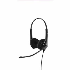 Jabra BIZ 1500 Wired Over-the-head Stereo Headset - Black - Binaural - Supra-aural - 32 Ohm - 20 Hz to 6.80 kHz - 230 cm C