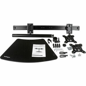 StarTech.com Dual Monitor Stand - Crossbar - Supports Monitors up to 24â€ - Vesa Mount - Adjustable Computer Monitor Arm 