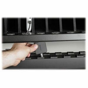 Tripp Lite by Eaton Multi-Device Charging Cart, 32 AC Outlets, Chromebooks and Laptops, Wall-Mount Option, White - 4 Caste