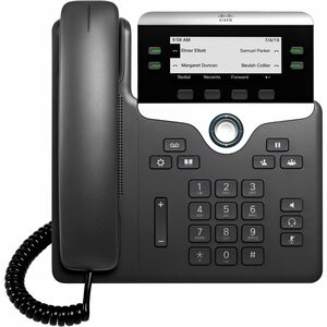 Cisco 7841 IP Phone - Corded - Tabletop, Wall Mountable - Black - TAA Compliant - VoIP - 2 x Network (RJ-45) - PoE Ports