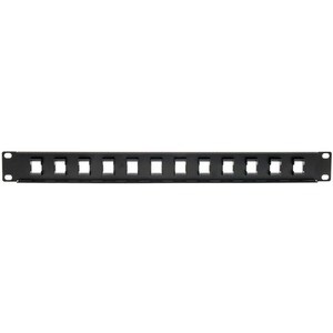 Eaton Tripp Lite Series 12-Port 1U Rack-Mount Unshielded Blank Keystone/Multimedia Patch Panel, RJ45 Ethernet, USB, HDMI, 