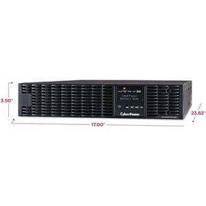 CyberPower OL1500RTXL2UN Smart App Online UPS Systems - 1500VA/1350W, 100 - 125 VAC, NEMA 5-15P, 2U, Rack / Tower, Sine Wa