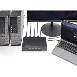 StarTech.com Switch KVM USB HDMI à 4 ports - Commutateur écran clavier souris HDMI avec hub USB 3.0 intégré - 1080p - 4 Or