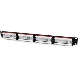 StarTech.com 24 Port 1U Rackmount Cat 6 110 Patch Panel - 24 x RJ-45 - 24 x RJ-11 - 1U High - 19" Wide - Rack-mountable