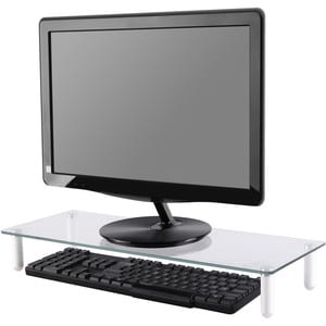 Newstar Transparent Monitor Stand (Clear Acrylic) - 25 kg Load Capacity - 8 cm Height x 56 cm Width x 21 cm Depth - Glass 
