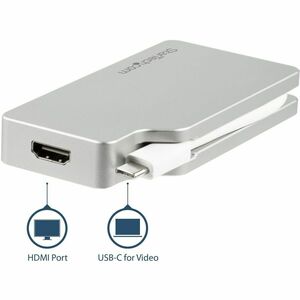 Adaptateur Multiport USB-C avec HDMI/VGA/mDP/DVI - Convertisseur USB Type C vers HDMI 1.4 ou mDP 1.2 (4K) - VGA/DVI 1080p 