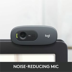 Cámara Web Logitech C270 - Negro - USB 2.0 Solamente - 3Megapíxel Interpolado - 1280 x 720 Vídeo - Pantalla Panorámica - M