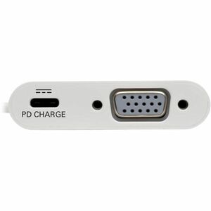 Eaton Tripp Lite Series USB-C to VGA Adapter with PD Charging, White - 1 x VGA - PC