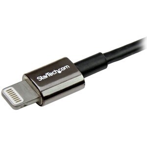 StarTech.com 1m (3ft) Premium Apple Lightning to USB Cable with Metal Connectors for iPhone / iPod / iPad - Black - Cable 