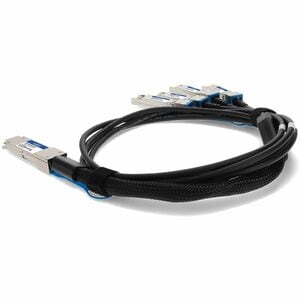 AddOn Cisco QSFP-4SFP25G-CU3M Compatible TAA Compliant 100GBase-CU QSFP28 to 4xSFP28 Direct Attach Cable (Passive Twinax, 