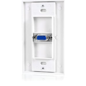 StarTech.com Toma de pared para VGA y una sola salida, 15 pines, hembra - Color blanco - 1-gang - 1 x Puerto(s) VGAfor