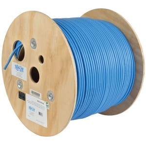 Eaton Tripp Lite Series Cat6a 10G-Certified Solid Core UTP CMR PVC Bulk Ethernet Cable, Blue, 1000 ft. (304.8 m) - Categor