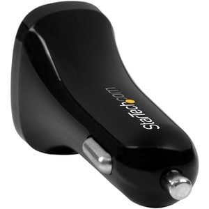 Star Tech.com Dual Port USB Car Charger - Black - High Power 24W/4.8A - 2 port USB Car Charger - Charge two tablets at onc