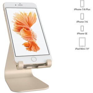 Rain Design mStand mobile stand - Gold - Designed to uplift. Created for the Apple iPhone and iPad mini, and suitable for 