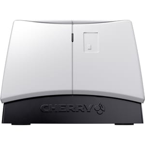 CHERRY ST-1144 Smart Card Reader - USB - White/Black - TAA Compliant - One Handed Operation FIPS-201 TAA LT GRY/BLK TAA