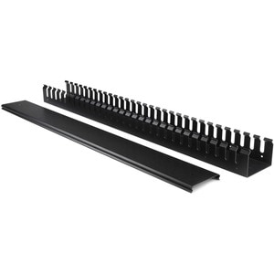 StarTech.com Vertical Cable Organizer with Finger Ducts - Vertical Cable Management Panel - Rack-Mount Cable Raceway - 20U