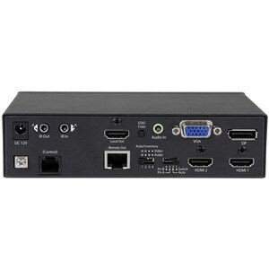 StarTech.com Multi-Input HDBaseT Extender with Built-in Switch - DisplayPort VGA and HDMI Over CAT5e or CAT6 - Up to 4K - 