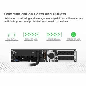 APC Smart-UPS On-Line, 3kVA, Rackmount 2U, 120V, 8x 5-20R+1x L5-30R NEMA outlets, SmartSlot, Extended runtime, W/ rail kit
