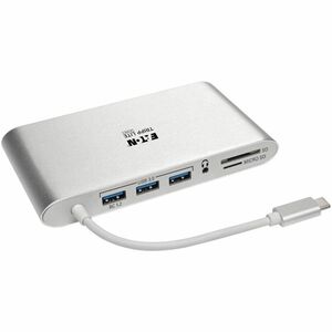 Eaton Tripp Lite Series USB-C Dock, Dual Display - 4K HDMI/mDP, VGA, USB 3.x (5Gbps), USB-A/C Hub, GbE, Memory Card, 100W 