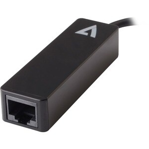 V7 V7UCRJ45-BLK-1E Gigabit Ethernet Card for Computer/Notebook - 10/100/1000Base-T - Desktop - Black - USB Type C - 8 Gbit