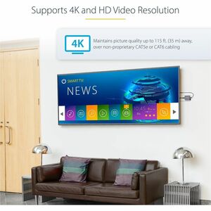 StarTech.com ST121HDBTE. Typ: AV-Sender & -Empfänger, Maximale Auflösung: 4096 x 2160 Pixel, Cable types supported: Cat5e,