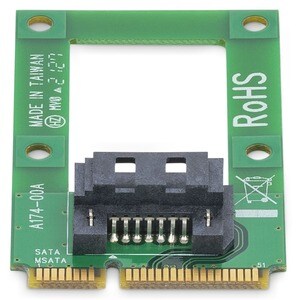 StarTech.com MSAT2SAT3. Hostschnittstelle: mSATA, Output interface: SATA. Produktfarbe: Grün. Data transfer rate (max): 6 