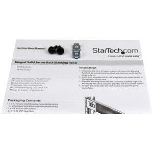 StarTech.com Blind-Panel - TAA-konform - Stahl - Schwarz - 4U Rack Height - 1 Paket - 177,8 mm Höhe - 22,9 mm Breite - 467
