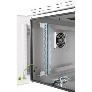 DIGITUS Professional 16U Wandmontierbar Rackschrank - 482,60 mm Rack Width - Hellgrau - Stahl - 100 kg Maximale Gewichtska