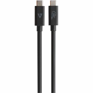 Câble pour transfert de données V7 V7UCC-2M-BLK-1E - 2,01 m USB-C - Cable for Périphérique USB, PC, MAC, Accessoire téléph