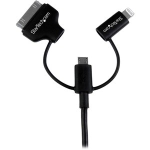 StarTech.com 1 m Blitz/Proprietär/USB Datentransferkabel - 1 Stück - Cable for iPhone, iPad, iPod, Tablet - 480 Mbit/s - M