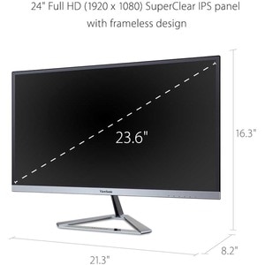 Viewsonic 24" Display, IPS Panel, 1920 x 1080 Resolution - 24.00" (609.60 mm) Class - Advanced High Performance In-plane S
