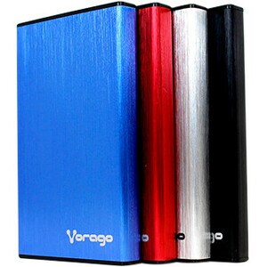 Vorago Enclosure HDD-102 Negro Dd 2.5 USB 2.0 SATA - 1 x HDD admitido - 1 x Bahía Total - 1 x Bahía 2,5" - Aluminio, Plástico