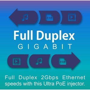 TRENDnet Gigabit Ultra PoE+ Injector, Supplies PoE (15.4W), PoE+(30W) Or Ultra PoE(60W), Network A PoE Device Up To 100m(3