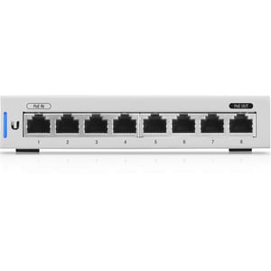 Ubiquiti UniFi US-8 Ethernet Switch - 8 Ports - Manageable - Gigabit Ethernet - 10/100/1000Base-T - Twisted Pair - Desktop